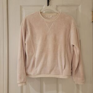 Athleta Girl Sweatshirt Size Large 12 Cream Feelin Great 2.0 #984837 NWOT NEW